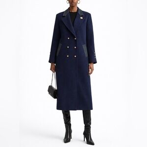 VINTAGE - Classic Navy Double-Breasted Women's Trench Coat